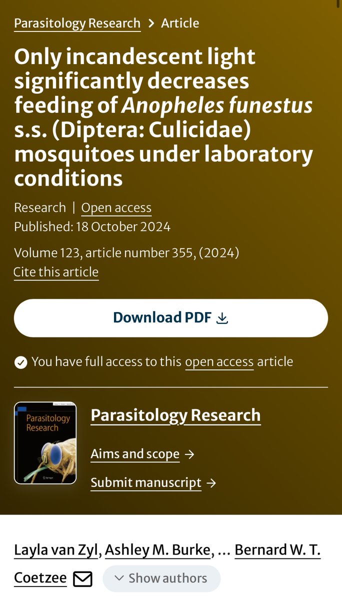 So proud to see the fruits of hard work by Honours student, Layla Van Zyl, a student I was privileged to co-supervise alongside Prof Lizette Koekemoer and Dr Bernard Coetzee. 👏 👏

Congrats on your first paper! 🥂 

link.springer.com/article/10.100…