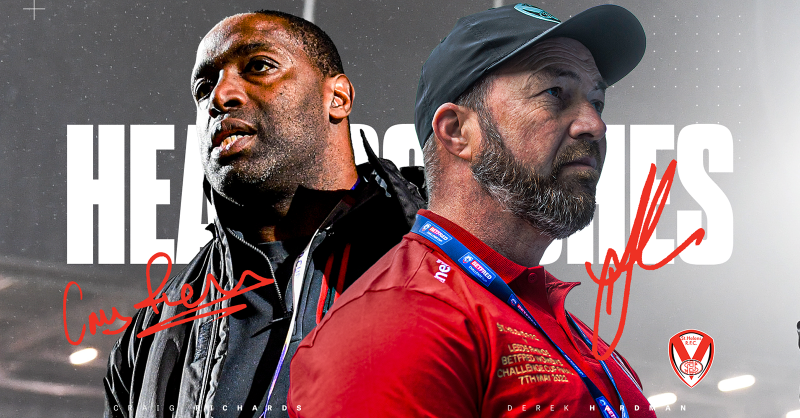 Saints1890's tweet photo. St.Helens R.F.C. is thrilled to confirm that Derek Hardman and Craig Richards have been appointed as joint Head Coaches of our Women’s team for 2025.

Full story on https://t.co/6IlsZyXexa 😇

#COYS | @saints1890women
