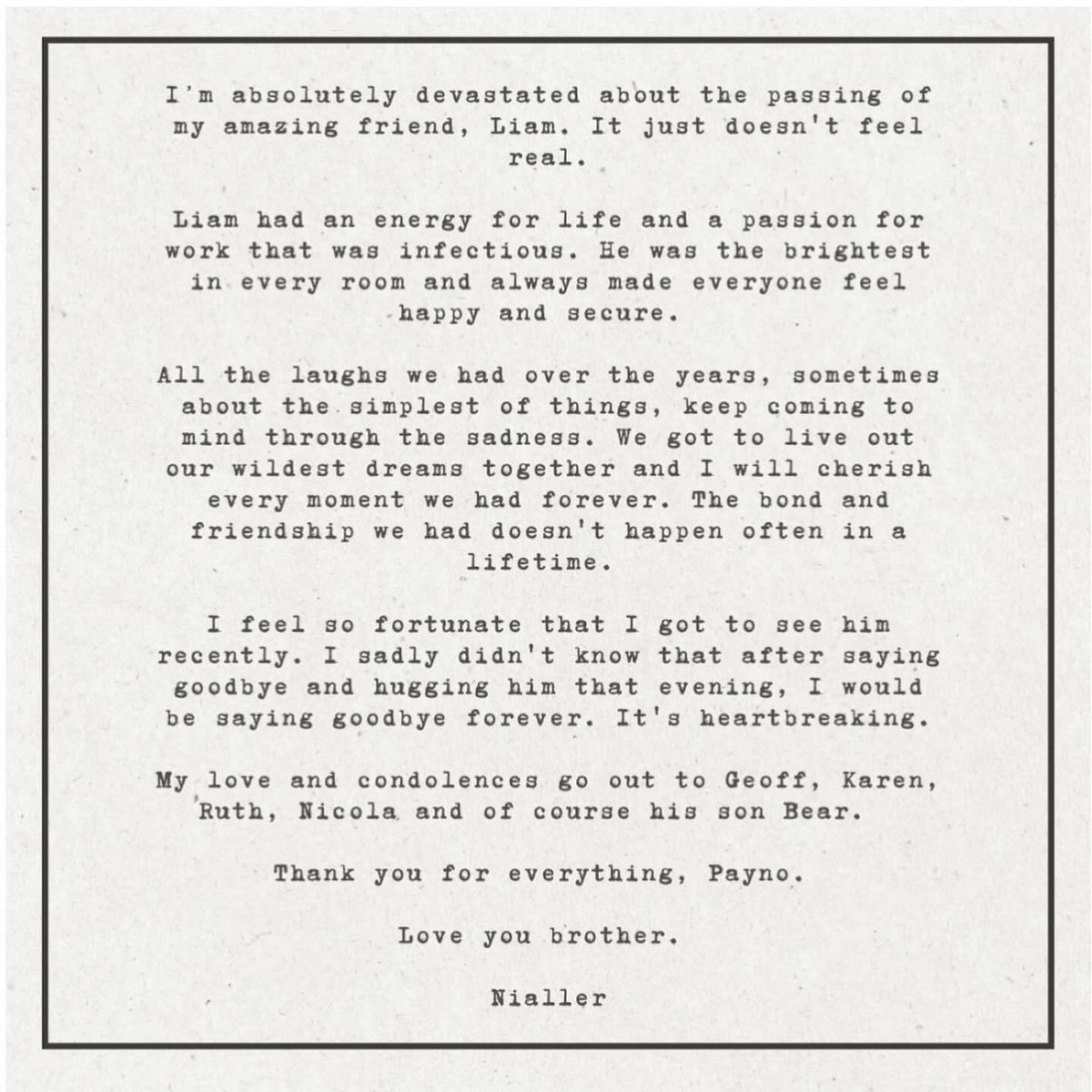 ffahxnmb_'s tweet photo. “the bond and friendship we had doesn’t happen often in a life time.” —niall to liam

สายใยมิตรภาพที่พวกเรามีให้กันไม่ได้เกิดขึ้นบ่อยๆในชีวิตนึงหรอกนะ

😭😭😭😭😭😭 https://t.co/fUFwlxQ1zZ