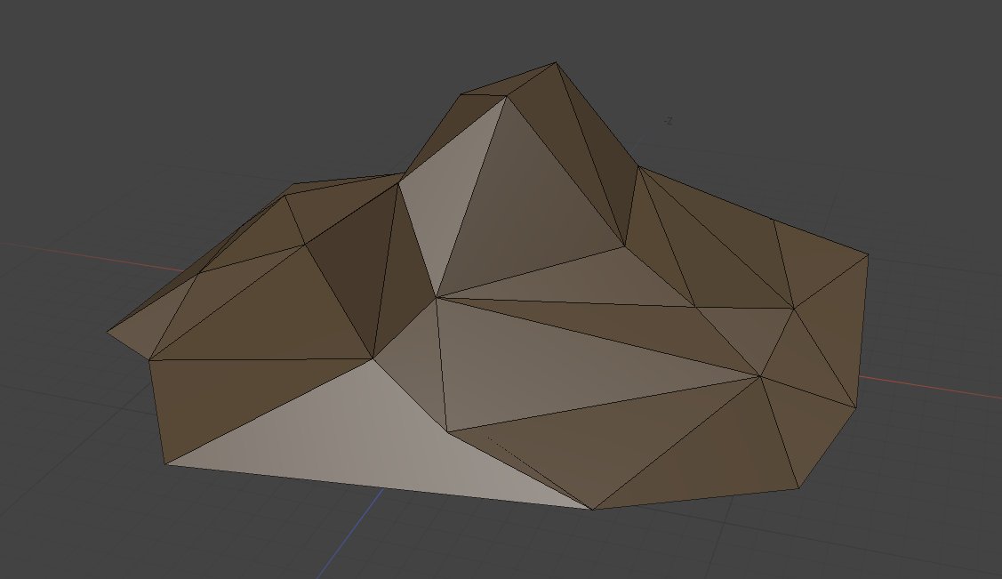 HiddenAsbestos's tweet image. Day 8 - Began working on some better terrain. Using a Synty asset pack to help speed things up. Started off too high poly, reduced it to about 50 tris, then added a material/texture. Needs more work. #gamedev #lowpoly