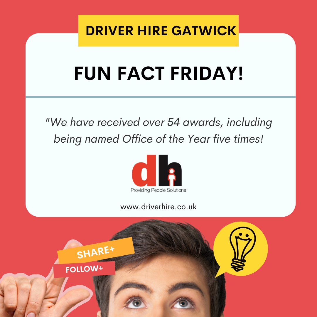 🎉 Fun Fact Friday!

Did you know DH Hire Gatwick was established in 2009? With over 15 years of experience, we’ve served more than 546 clients! We’ve won 54 awards, including five for Office of the Year, and we take pride in our outstanding customer service and dedicated team!