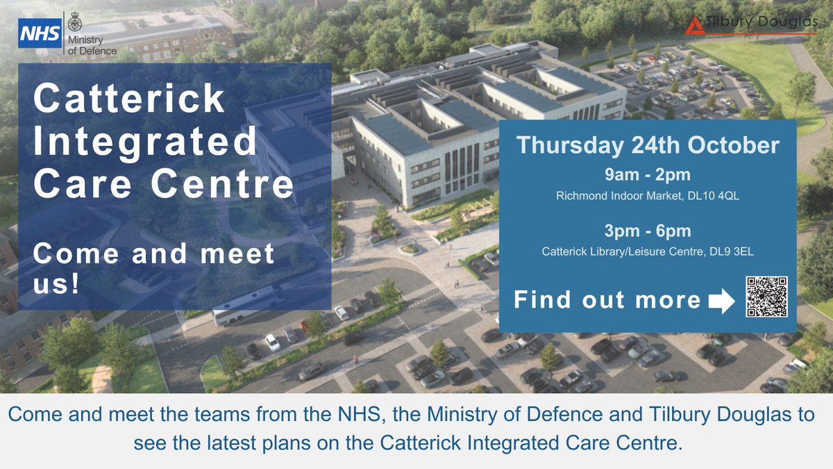 After a successful round of community engagement events in the spring, key NHS and MOD partners will be joined by representatives from Tilbury Douglas, for another series of roadshows this month.

Come and join us on Thursday 24 October.

➡️humberandnorthyorkshire.org.uk/public-invited…