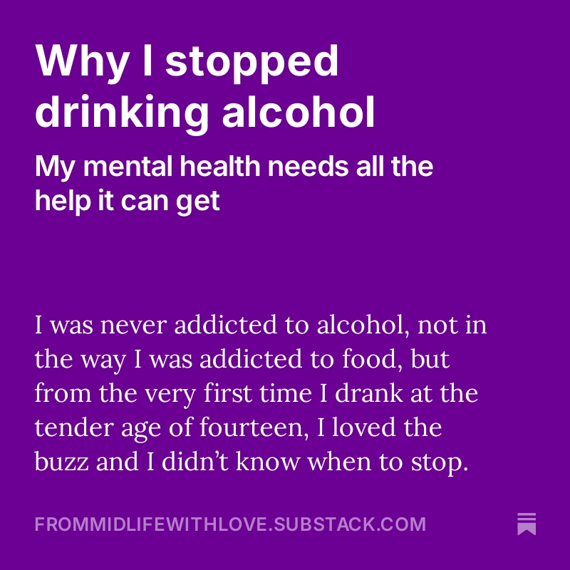 Why I stopped drinking alcohol - my journey through self-destructive drinking, food addiction and codependency #addiction #mentalhealth #recovery open.substack.com/pub/frommidlif…