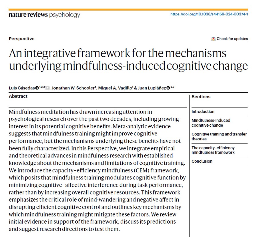 Luis Cásedas - @lcasedas.bsky.social (@lcasedas) on Twitter photo Our theoretical perspective on the mechanisms underlying mindfulness-induced cognitive change is now out in <a href="/NatRevPsych/">Nature Reviews Psychology</a>! Our theoretical perspective on the mechanisms underlying mindfulness-induced cognitive change is now out in <a href="/NatRevPsych/">Nature Reviews Psychology</a>!
