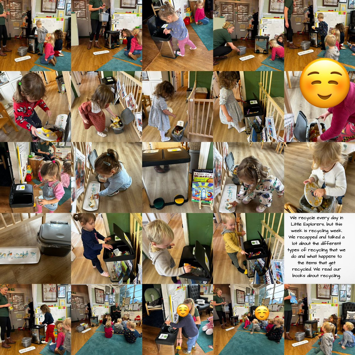 LExplorersUsk's tweet photo. #recyclingweek
We recycle with the children every day at Little Explorers, whether it’s plastic, cardboard, paper, tin or left over food for the birds &amp; ‘food bin.’ During recycling we had lots of great questions from the children. “Where do we recycle rusty old cars?” @MonHSPSS https://t.co/6eehMMIiHM