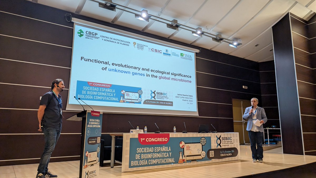 It’s bittersweet, but we’re in our final session. But! we’re incredibly lucky to close with our last keynote speaker, Jaime Huertas, delivering a talk on the functional, evolutionary, and ecological significance of unknown genes in the global microbiome #congresosebibc2024