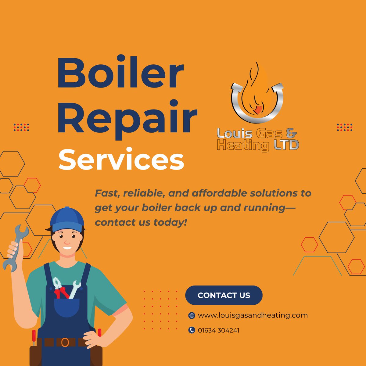 Is your boiler feeling under the weather? 🚨 
Don’t wait for the chill
—get it repaired and stay warm all season long! ❄️ 

Let us help you!
Book now: Call 01634 304241 📲

#BoilerRepair #HomeHeating