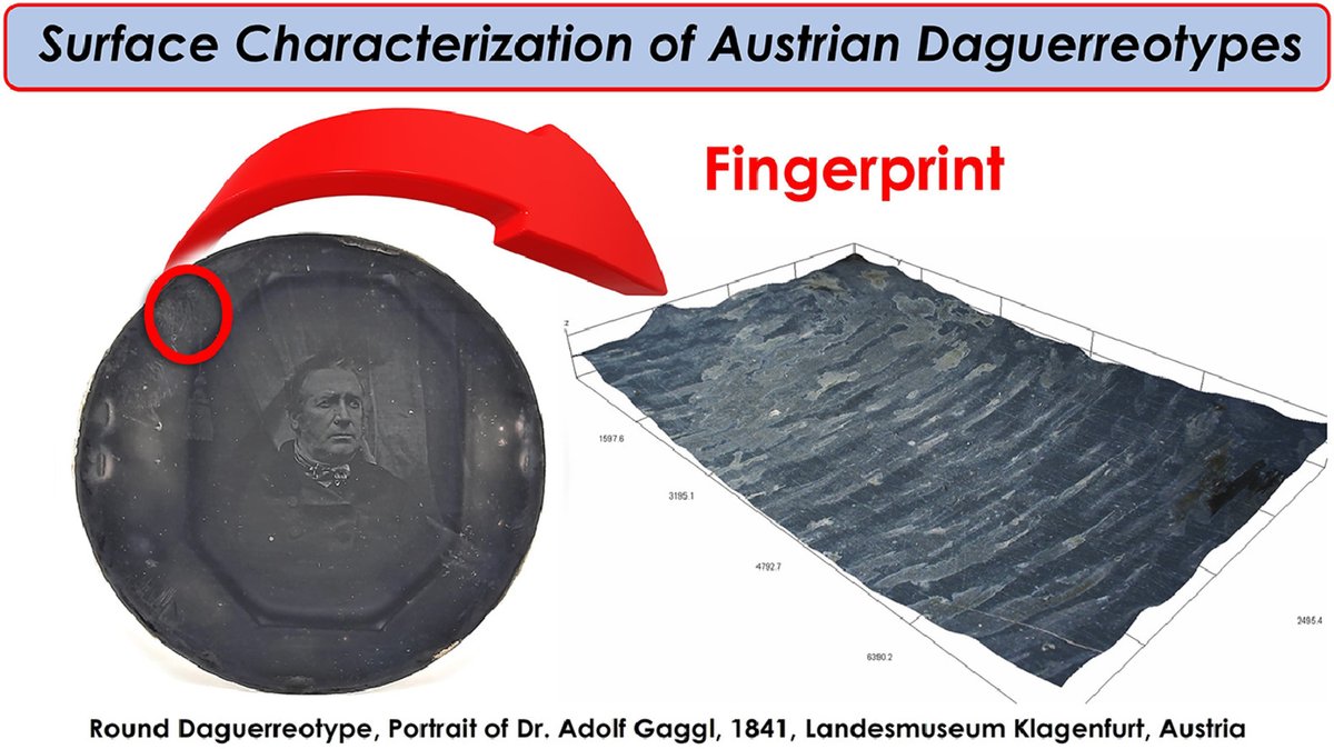 Valentina Ljubic Tobisch (@pheletypia) on Twitter photo Surface characterization of Austrian daguerreotype portraits is now out in the @JournalofCulturalHeritage🔬📸
Explore the details of 19th-century photography & their significance for conservation efforts.
doi.org/10.1016/j.culh…
#Daguerreotypes
@HeritageAustria
<a href="/oeaw/">Austrian Academy of Sciences</a> Surface characterization of Austrian daguerreotype portraits is now out in the @JournalofCulturalHeritage🔬📸
Explore the details of 19th-century photography & their significance for conservation efforts.
doi.org/10.1016/j.culh…
#Daguerreotypes
@HeritageAustria
<a href="/oeaw/">Austrian Academy of Sciences</a>