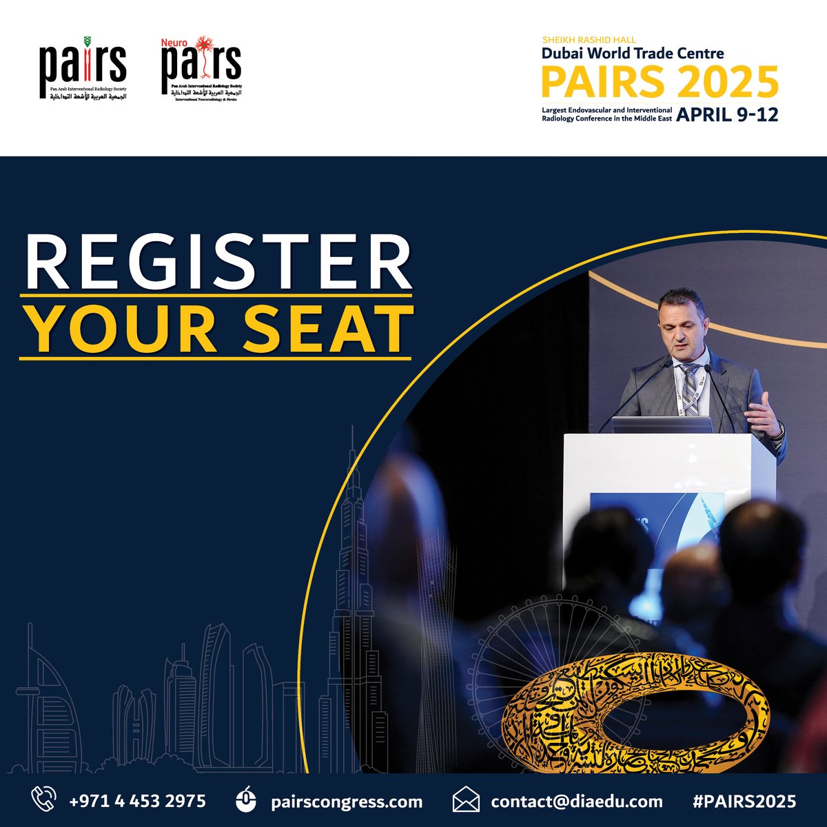 PAIRS (@pairsmedia) on Twitter photo 📣 Ready to take your place at the most awaited #PAIRS2025? Register now for a conference built for your growth and success!
<a href="/marabi2004/">Mohammad Arabi</a> <a href="/ahmed_kamel_ir/">Ahmed Kamel MD, PhD, FSIR</a> <a href="/mo_hamady/">Mo Hamady</a> <a href="/sqanadli/">Salah D. Qanadli, MD, PhD, FCIRSE</a> <a href="/saherssabri/">Saher Sabri</a> <a href="/ClinicsEra/">KARIM ABD EL TAWAB</a> <a href="/RefaatSalman/">Refaat Salman</a> <a href="/AzzamKhankan/">Azzam Khankan عزام خانكان</a> <a href="/Saad_VIR/">Wael Saad</a> <a href="/dr_aladham/">Dr. Farid Aladham</a>
🔗 pairscongress.com/register/ 📣 Ready to take your place at the most awaited #PAIRS2025? Register now for a conference built for your growth and success!
<a href="/marabi2004/">Mohammad Arabi</a> <a href="/ahmed_kamel_ir/">Ahmed Kamel MD, PhD, FSIR</a> <a href="/mo_hamady/">Mo Hamady</a> <a href="/sqanadli/">Salah D. Qanadli, MD, PhD, FCIRSE</a> <a href="/saherssabri/">Saher Sabri</a> <a href="/ClinicsEra/">KARIM ABD EL TAWAB</a> <a href="/RefaatSalman/">Refaat Salman</a> <a href="/AzzamKhankan/">Azzam Khankan عزام خانكان</a> <a href="/Saad_VIR/">Wael Saad</a> <a href="/dr_aladham/">Dr. Farid Aladham</a>
🔗 pairscongress.com/register/