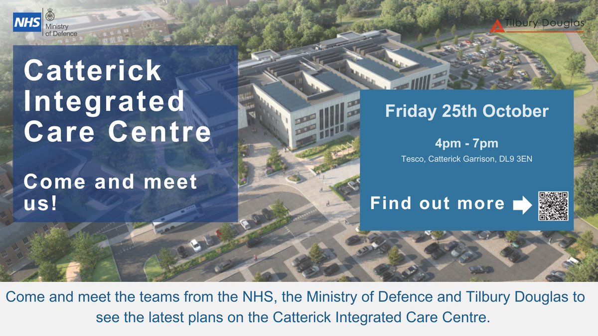 After a successful round of community engagement events in the spring, key NHS and MOD partners will be joined by representatives from Tilbury Douglas, for another series of roadshows this month.

Come and join us on Friday 25 October, from 4pm to 7pm.

humberandnorthyorkshire.org.uk/public-invited…