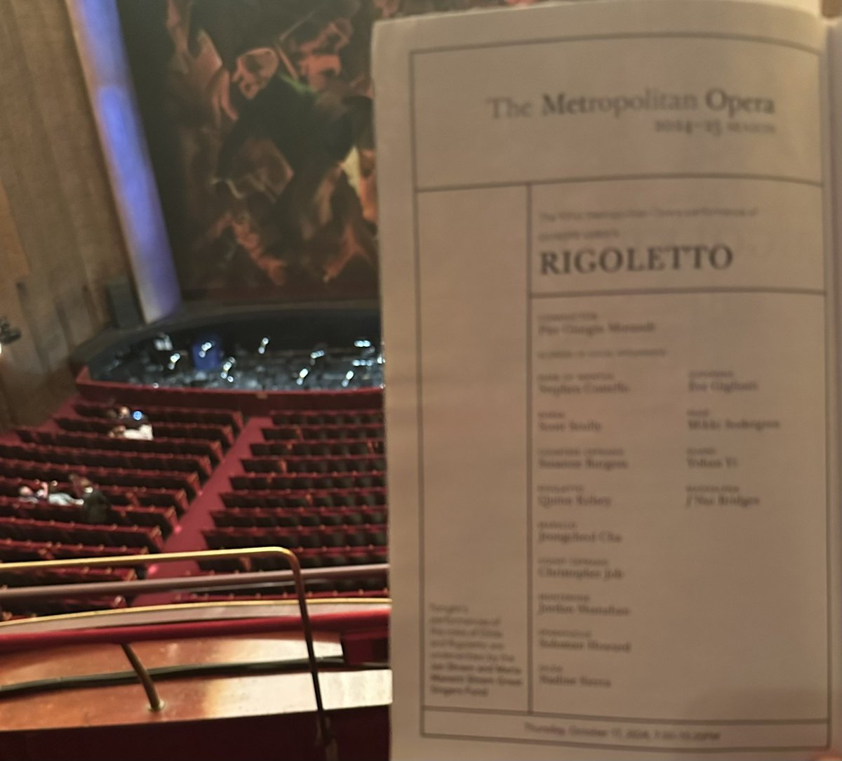 msburnett11's tweet photo. @MetOpera spectacular production of RIGOLETTO. Magnificent voices, sets, lighting. https://t.co/25psVxCPpB