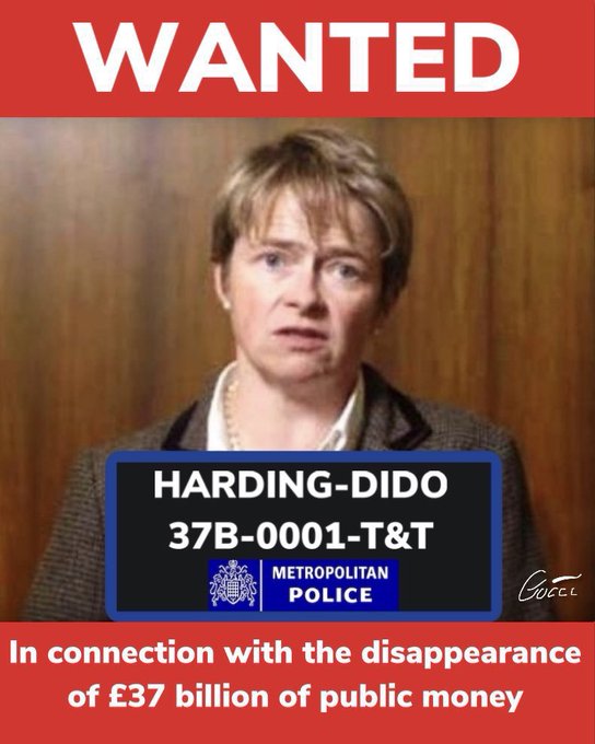 🔴DIDO HARDING:

£37 billion of tax payer's money gone and not one arrest.

Isn't this corruption❓

NB:  <a href="/didoharding/">dido harding</a> blocked our account