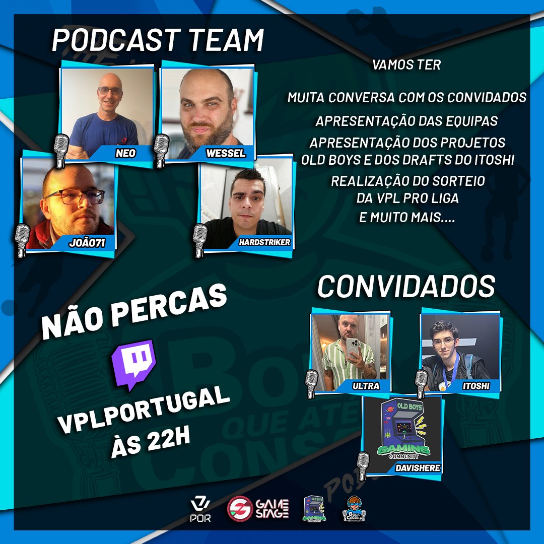 Esta noite não percas mais "Um Bola que Até Consola" 

A partir das 22h em
twitch.tv/vplportugal 

#vplportugal #vplglobal #podcast #eafc25 #proclubs #esports #gaming #gamer #gamerlife #retrogaming #gamestageoeiras #oldboyscommunity