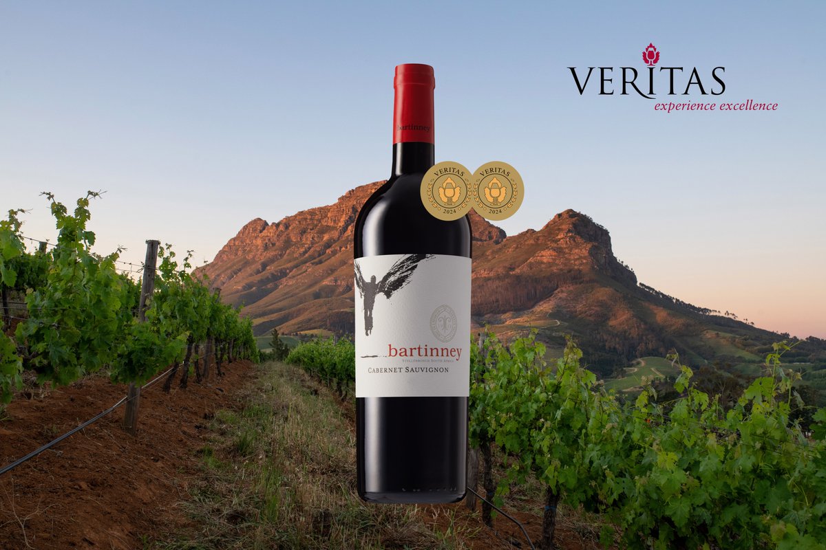 “Wine is grape juice with years of life experience”, and in this instance the years have truly been good to our 2019 vintage: We’re excited to share that our Bartinney Cabernet Sauvignon 2019 has won Double Gold at the Veritas Awards (93 points) !🍷🏆 #VeritasAwards