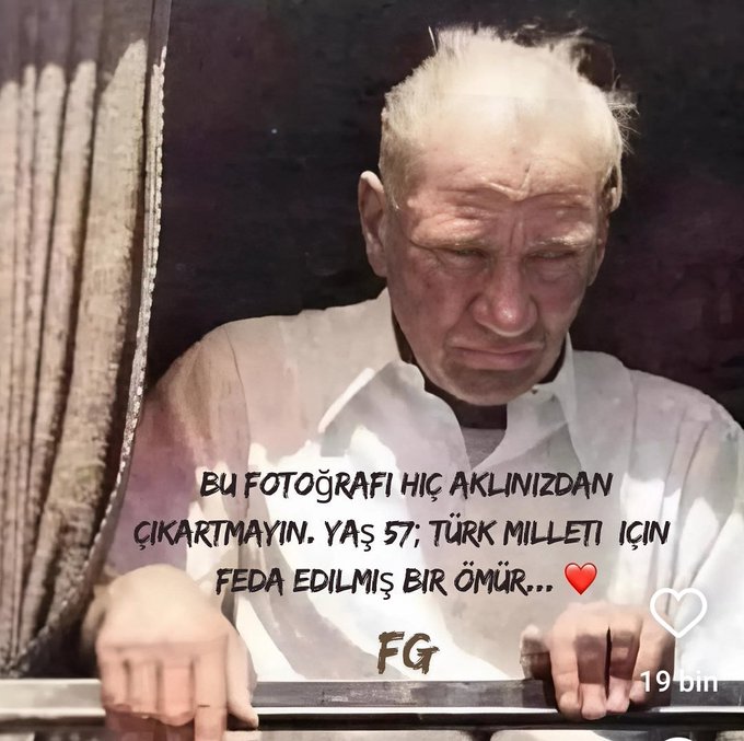 Bu fotoğrafa iyi bakın! Yaş 57, Türk Milleti için feda edilmiş bir ömür..🇹🇷