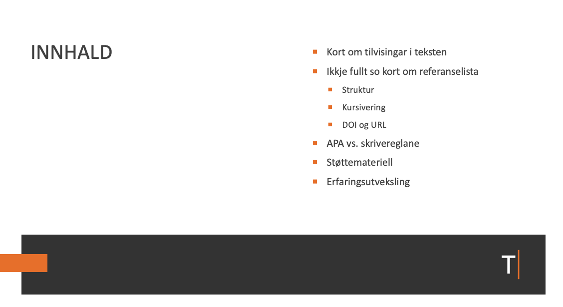 I Totaltekst har vi jevnlige interne lynkurs for å bli enda bedre språkkonsulenter. Denne måneden har vi fordypet oss i referansestilen APA 7 og hvordan denne forholder seg (eller ikke forholder seg) til offisielle skriveregler. 🤓
