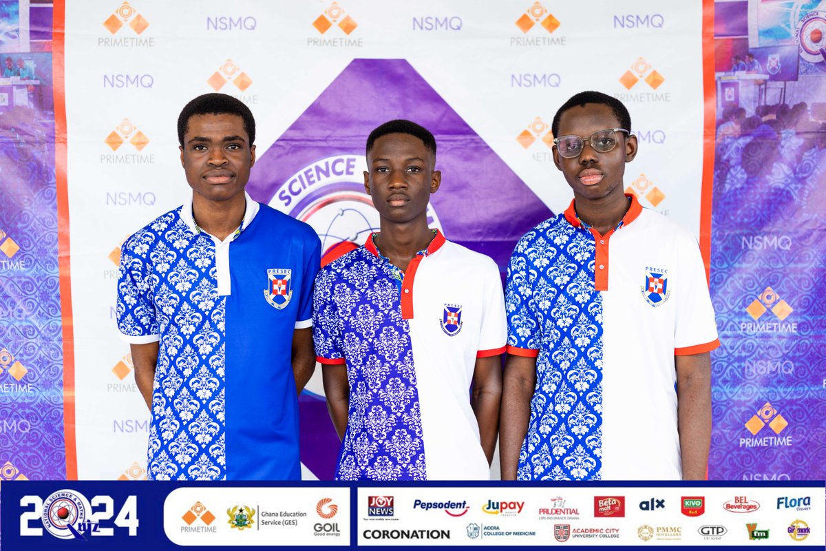 NSMQGhana's tweet photo. Yay! #NSMQ2023 Champions announce their presence in camp.

PRESEC - Legon, the "Christian Gentlemen" are active🔵🔵.

#NSMQArrivals #NSMQOneEighth #NSMQ2024 https://t.co/0QUBJakzTE