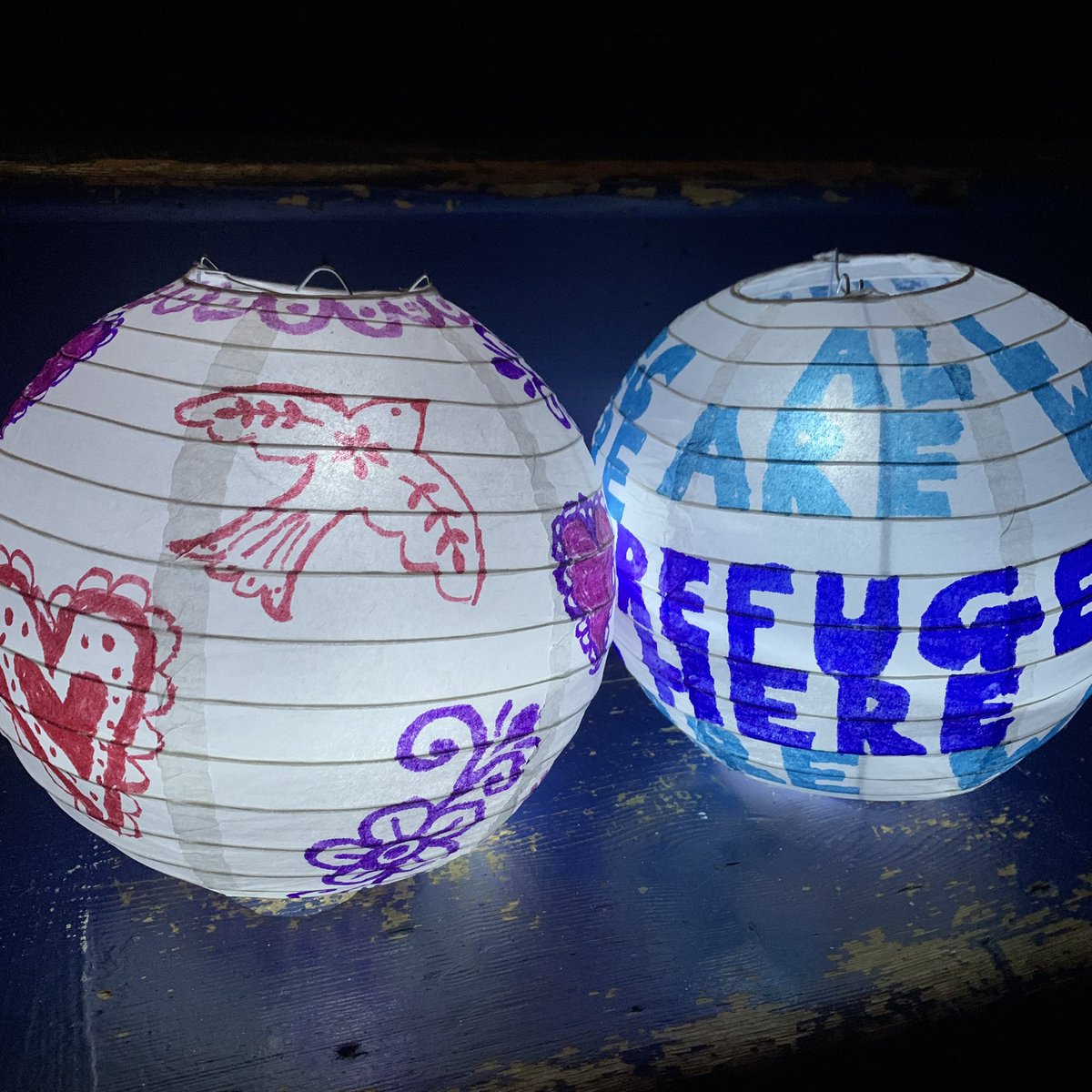 BearwoodAction's tweet photo. Lanterns at the ready for our Procession Of Light tomorrow Saturday 19 October 6pm at @WarleyWoods1 
Come along to show solidarity with refugees and asylum seekers and say all are welcome here. https://t.co/LJrB0MuFzo