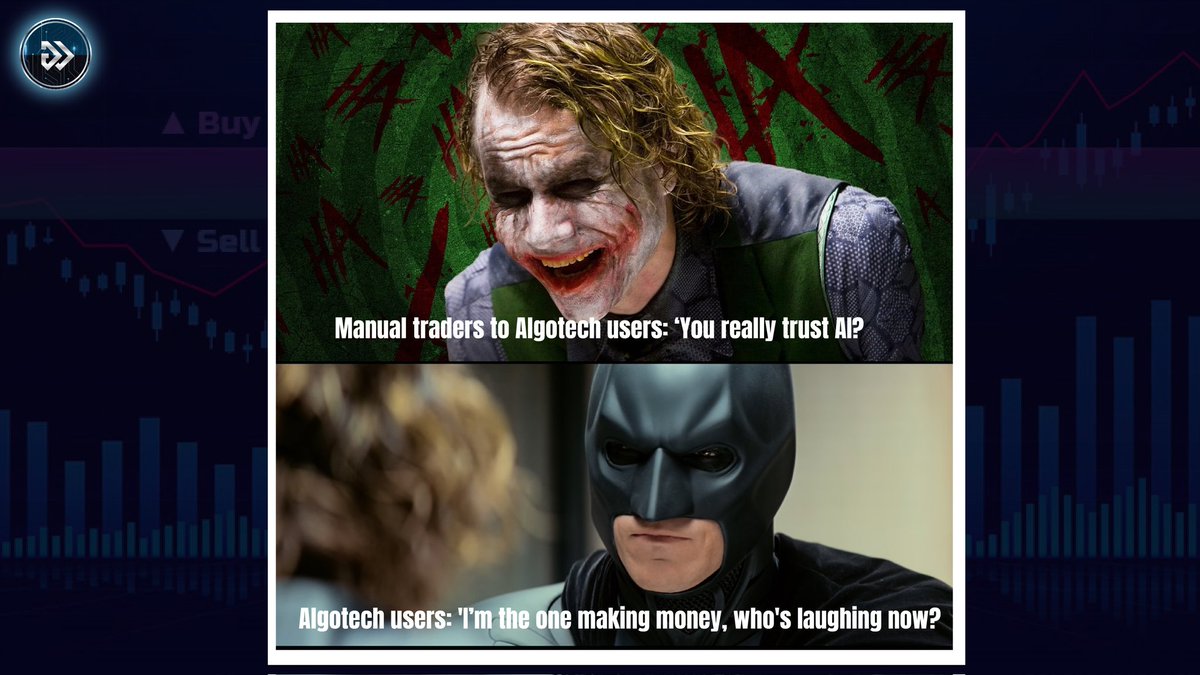 algotechtrade's tweet image. When manual traders question your trust in AI, but you’re already counting profits. 🤖💸

#AITrading #AlgotechWins #WhoIsLaughingNow
