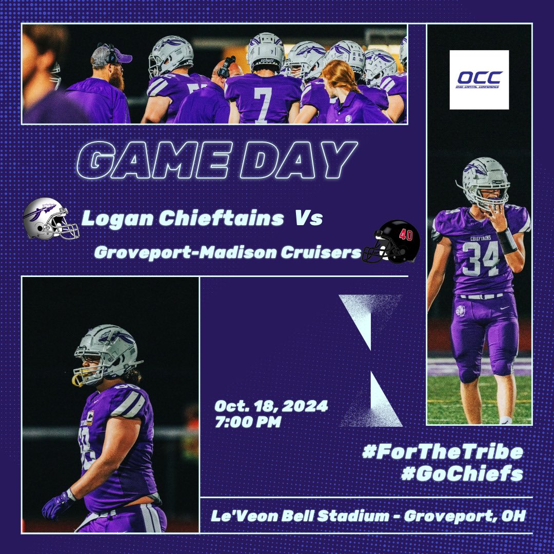 logan_football's tweet image. It’s #GameDay, #ChieftainNation!

When: 7:00
Where: Le’Veon Bell Stadium - Groveport, OH
📻: 98.3 WLGN and streaming

#gochiefs #forthetribe #fivestones