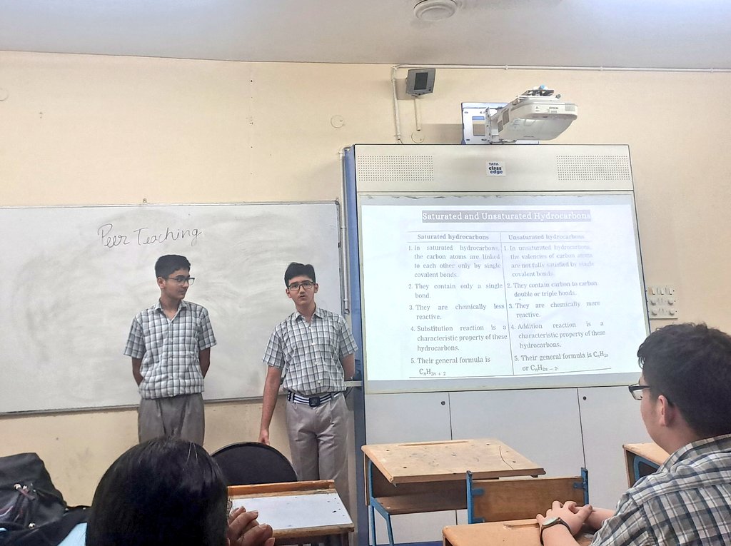 Niyati Verma (@niyativerma05) on Twitter photo Empowering students to take the lead🌟👏💡
Our chemistry class transformed into a student-led discussion on carbon & its compounds. Peer teaching at its best.
<a href="/ashokkp/">Ashok Pandey</a> <a href="/y_sanjay/">Sanjay Yadav</a> <a href="/pntduggal/">PUNEET DUGGAL</a> <a href="/kandhari_ekta/">Ekta Kandhari</a> <a href="/Karuna_gupta1/">Karuna Gupta</a> <a href="/PoojaSh10437617/">Pooja Sharma</a> <a href="/NaushadSeemien/">Seemien Naushad</a> Empowering students to take the lead🌟👏💡
Our chemistry class transformed into a student-led discussion on carbon & its compounds. Peer teaching at its best.
<a href="/ashokkp/">Ashok Pandey</a> <a href="/y_sanjay/">Sanjay Yadav</a> <a href="/pntduggal/">PUNEET DUGGAL</a> <a href="/kandhari_ekta/">Ekta Kandhari</a> <a href="/Karuna_gupta1/">Karuna Gupta</a> <a href="/PoojaSh10437617/">Pooja Sharma</a> <a href="/NaushadSeemien/">Seemien Naushad</a>