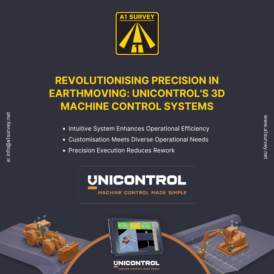 steve_a1survey's tweet image. Say goodbye to manual guesswork and hello to precision and efficiency with Unicontrol3D. 

Get more done in less time, with fewer errors. 

a1surveyequipment.net

#Unicontrol3D #Excavation #3DMachineControl #ConstructionTech #a1survey