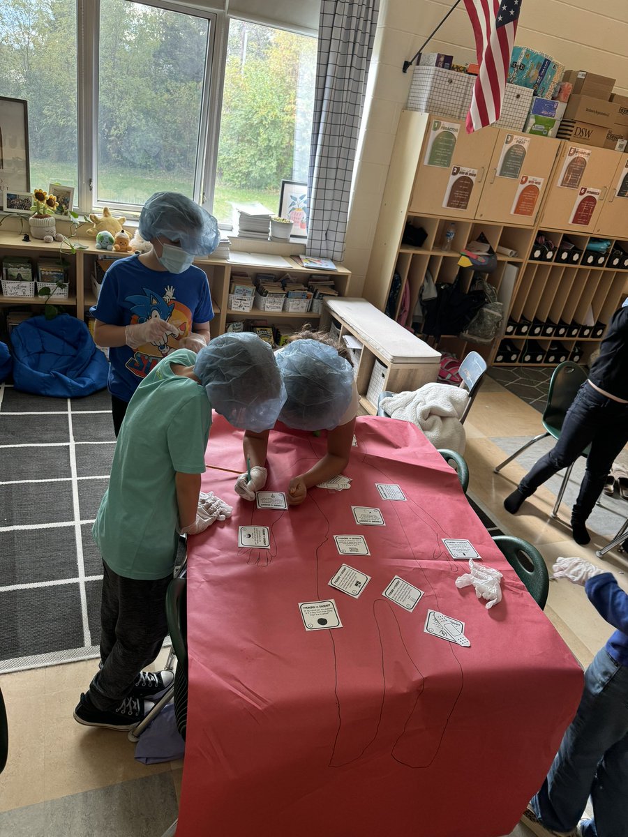 Mrs_Scanlon1's tweet photo. This past week our classroom turned into an operating room — as we became doctors to perform “surgery” on multiplication + division problems! 🏥🩺 

“Our great math skills saved our patients today!” @JamesACaywood @kimmott2 https://t.co/gIOtYWd4Kh