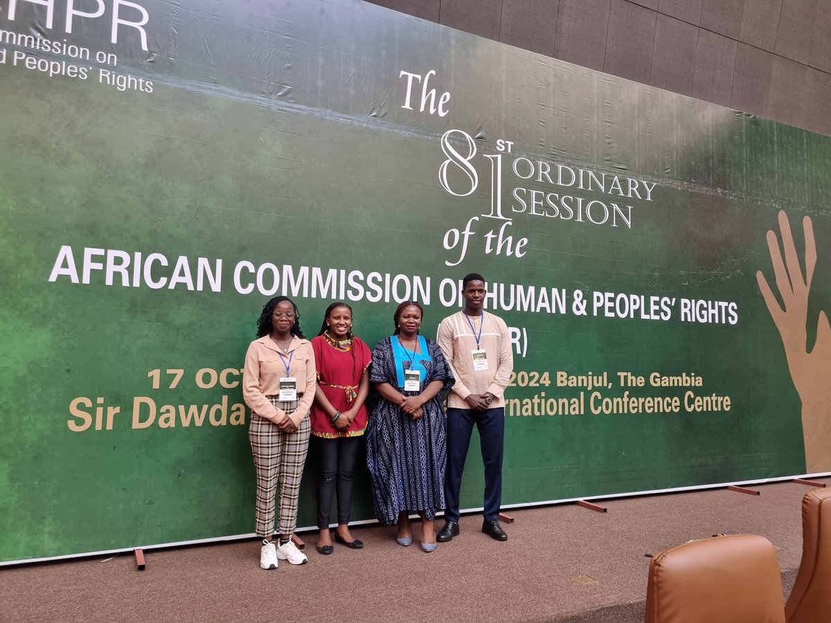 ARTICLE 19 Gambia (@article19gambia) on Twitter photo <a href="/article19eafric/">ARTICLE 19 Eastern Africa</a> & <a href="/article19wafric/">ARTICLE 19 Sénégal/ Afrique de l'ouest</a> are participating to the 81st Ordinary Session of the <a href="/achpr_cadhp/">African Commission on Human and Peoples' Rights</a> where we will held 2 side-events : Safeguarding civic Space & the right to peaceful protest & Transparency & accountability in climate governance in Africa
<a href="/OpenSocietyAfr/">Open Society-Africa</a> <a href="/article19eafric/">ARTICLE 19 Eastern Africa</a> & <a href="/article19wafric/">ARTICLE 19 Sénégal/ Afrique de l'ouest</a> are participating to the 81st Ordinary Session of the <a href="/achpr_cadhp/">African Commission on Human and Peoples' Rights</a> where we will held 2 side-events : Safeguarding civic Space & the right to peaceful protest & Transparency & accountability in climate governance in Africa
<a href="/OpenSocietyAfr/">Open Society-Africa</a>