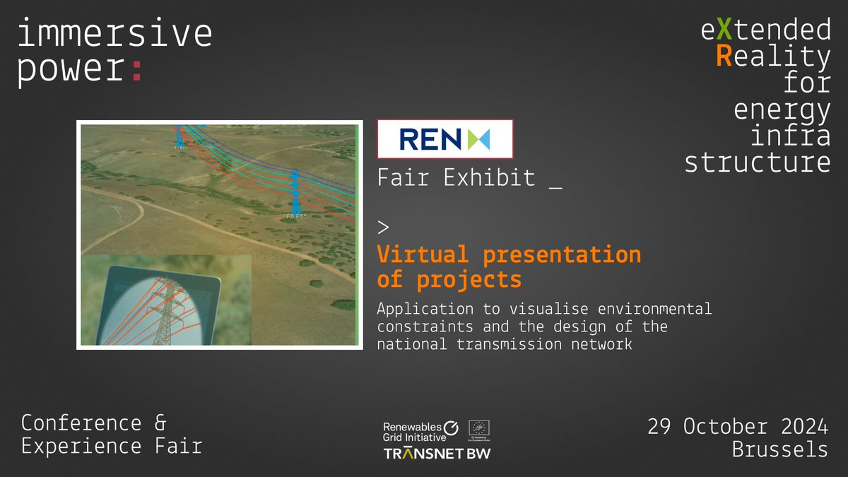🥽@TenneTTSO's 3d visualisation of #grid planning

🥽<a href="/Euro_XR/">EuroXR</a>'s for networking for XR solutions

🥽<a href="/VdcVirtual/">Virtual Dimension Center VDC</a>'s global standards registry

🥽 <a href="/REN_PT/">REN</a>'s visualisation of projects &amp; #environmental constraints

Check out the agenda &amp; register now! 👉bit.ly/ImmersivePower

🧶3/3