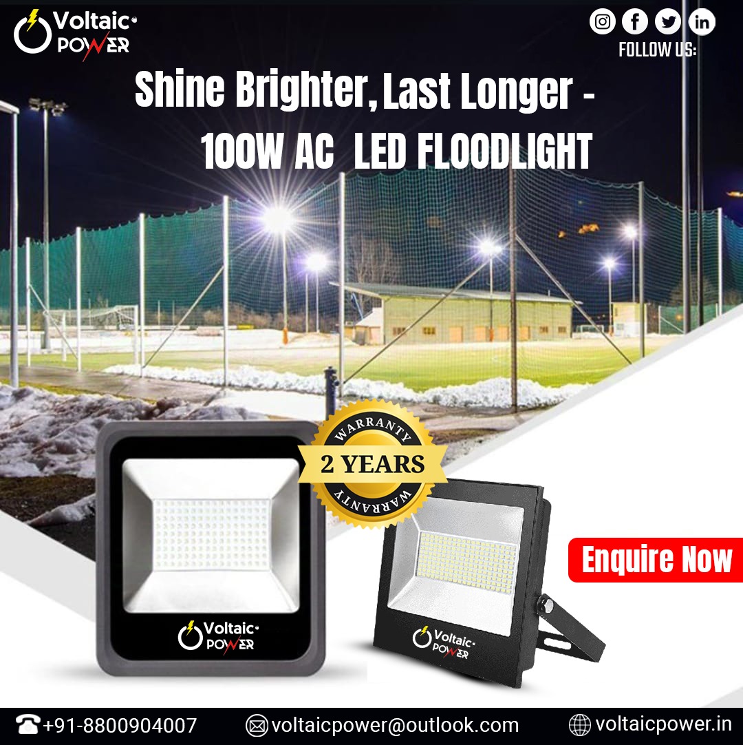 voltaicpower's tweet image. ✨ Shine Brighter, Last Longer!
Illuminate your space with our 100W AC LED Floodlight!

🔌 2-Year Warranty
🌈 Warm White
💧 IP66 (Water &amp;amp; Dust Resistant)
⚡ 100W LED

📞 Order Now: 8800904007
🌐 voltaicpower.in

 #VoltaicPower #LEDFloodlight #ShineBrighter #HomeLighting