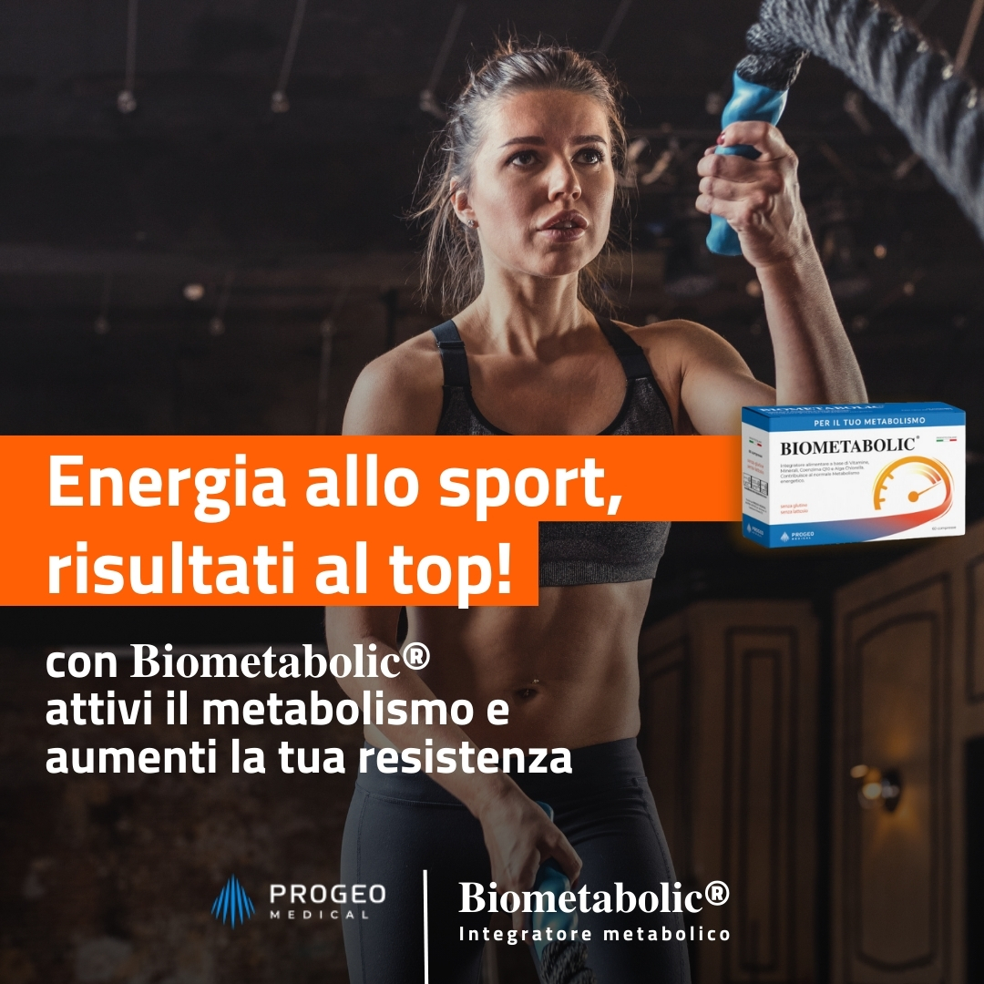 ProgeoMedical's tweet photo. 𝐄𝐧𝐞𝐫𝐠𝐢𝐚 𝐚𝐥𝐥𝐨 𝐬𝐩𝐨𝐫𝐭, 𝐫𝐢𝐬𝐮𝐥𝐭𝐚𝐭𝐢 𝐚𝐥 𝐭𝐨𝐩!⚡ Con 𝐁𝐈𝐎𝐌𝐄𝐓𝐀𝐁𝐎𝐋𝐈𝐂®, aumenti la tua resistenza e attivi il metabolismo per dare il massimo in ogni allenamento! https://t.co/DlJNnP3pjp