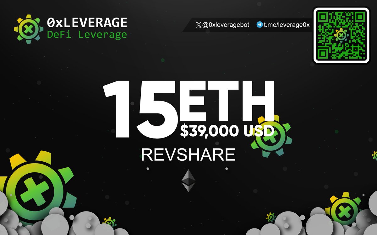 Another 15 $ETH in revenue sent to our holders above 0.25%

This totals over $100,000 USD in revenue shared with our holders since the beginning of #0XL

Thank you for your continued loyalty and support!

etherscan.io/tx/0xa31f133f8…

👀