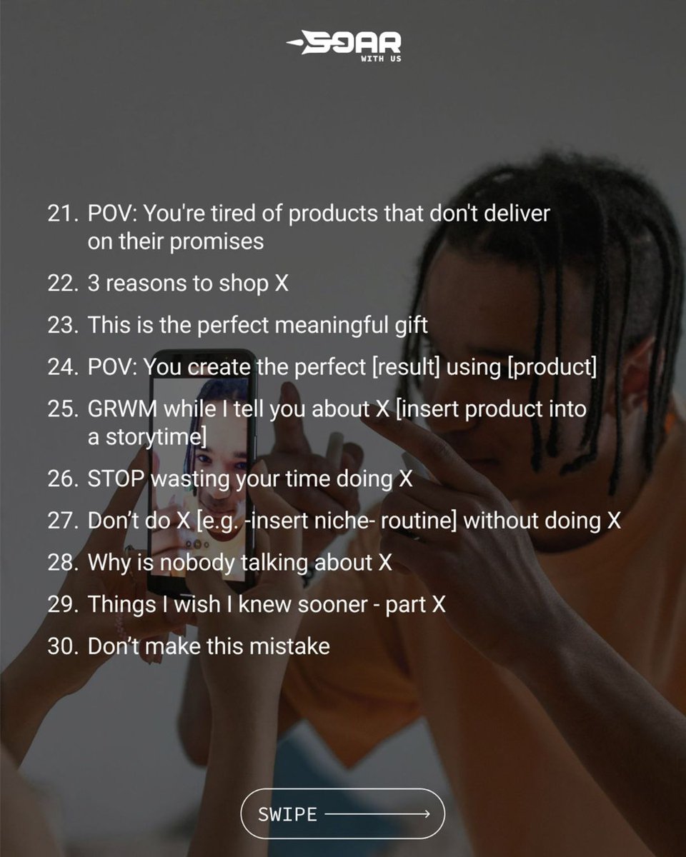 oliverwhudson's tweet photo. Need some killer hooks for your next campaign?

We’ve dropped 80 hooks that work for any niche. Whether you're looking to drive engagement, spark curiosity, or make a bold statement, we've got you covered.

Don’t overthink it—swipe through and start creating content that converts.

Retweet to share with your community and save for later!