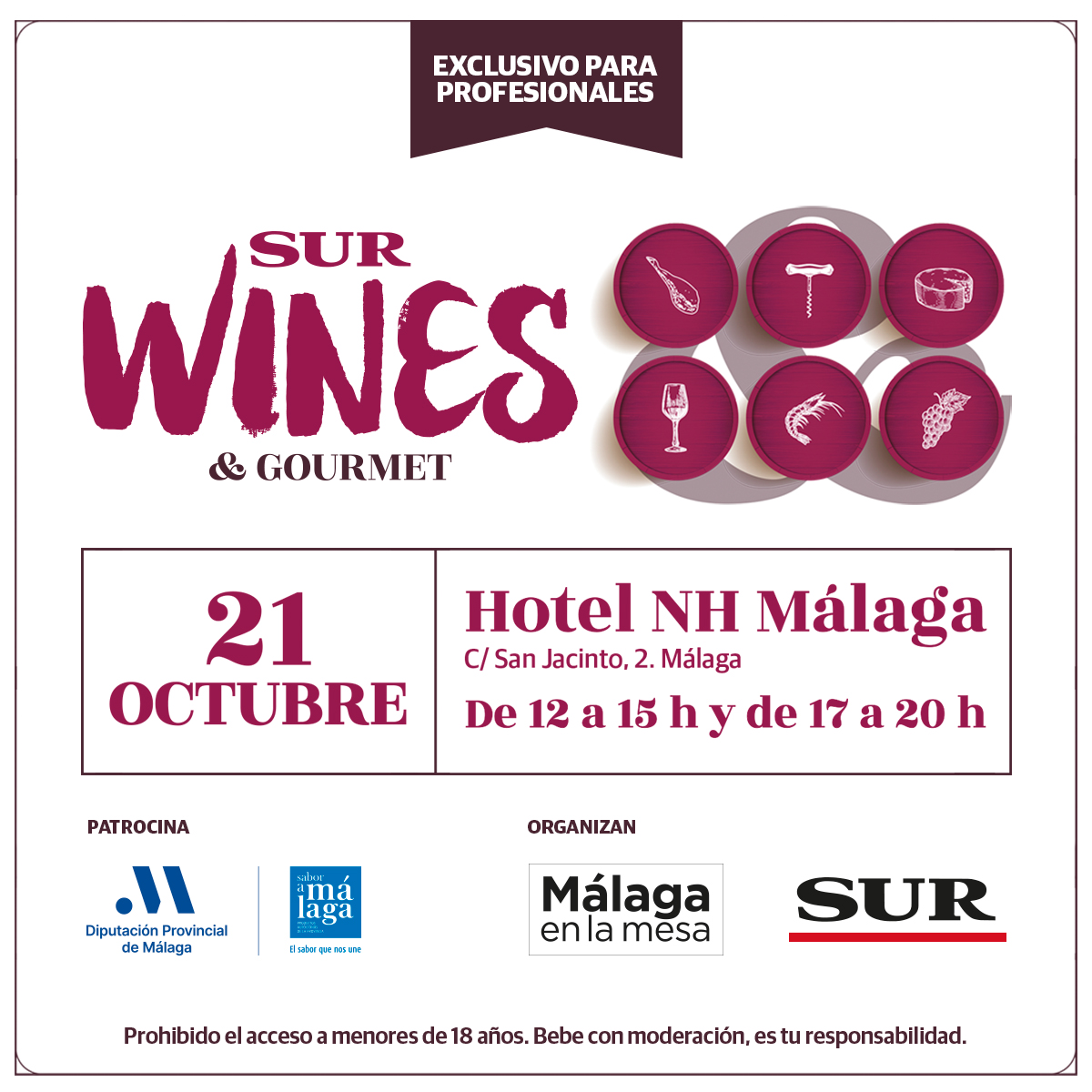 🍷 Vuelve #SURWinesGourmet, el salón de vinos singulares y productos gourmet organizado por <a href="/MalagaenlaMesa/">Málaga en la Mesa</a> y <a href="/DiarioSUR/">SUR. El periódico de Málaga</a>. Patrocinan <a href="/SaboraMalaga/">Sabor a Málaga</a> y <a href="/DiputacionMLG/">Diputación de Málaga</a>. ➡️ diariosur.es/malagaenlamesa…