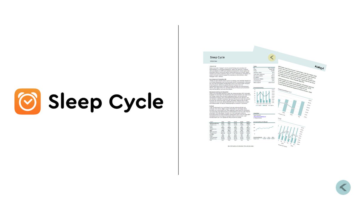 Idag publicerade <a href="/gnuinvestor/">Gnu Investor</a> sin initial take på Sleep Cycle. Spana gärna in analysen via länken nedan.

Länk till analysen:
kalqyl.se/sleep-cycle-in…

$SLEEP