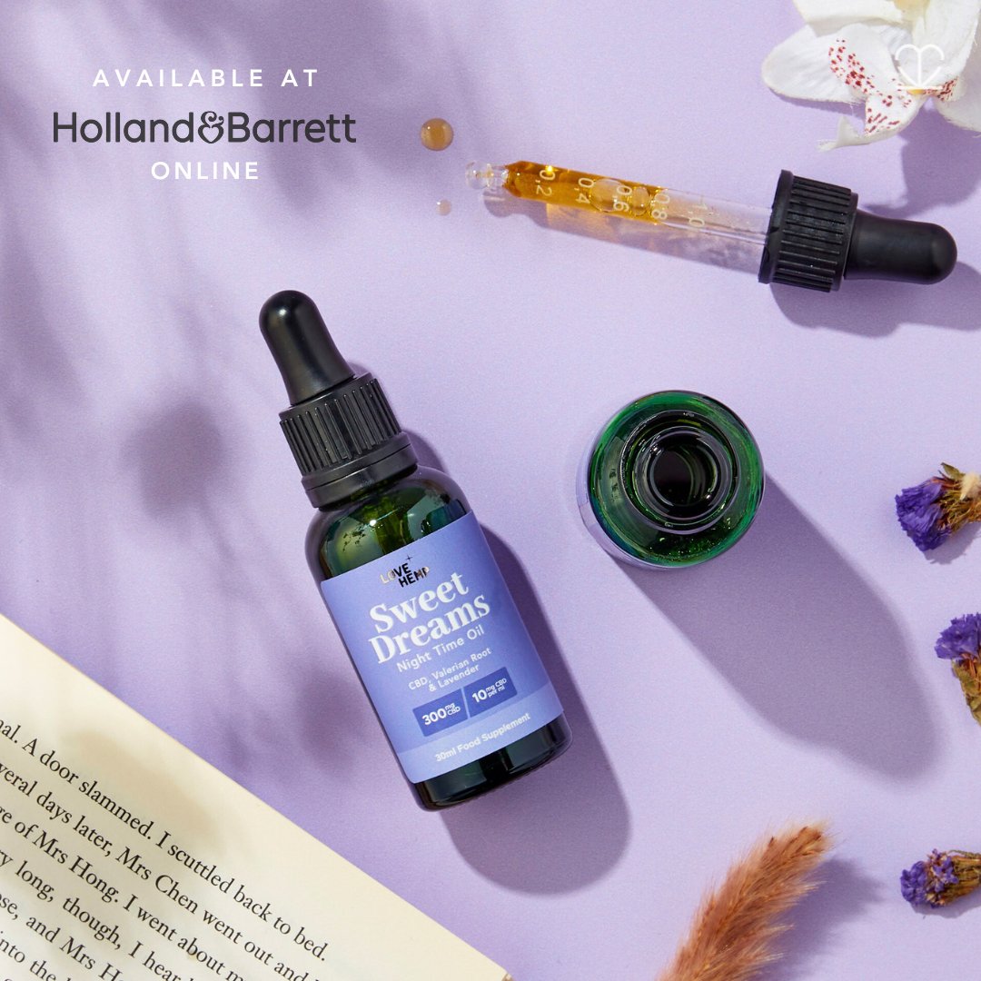 Looking for the perfect night-time companion?🌙 Our adaptogen-boosted CBD oil from our best-selling Sweet Dreams range is available exclusively at <a href="/holland_barrett/">Holland & Barrett</a>  online 🛒