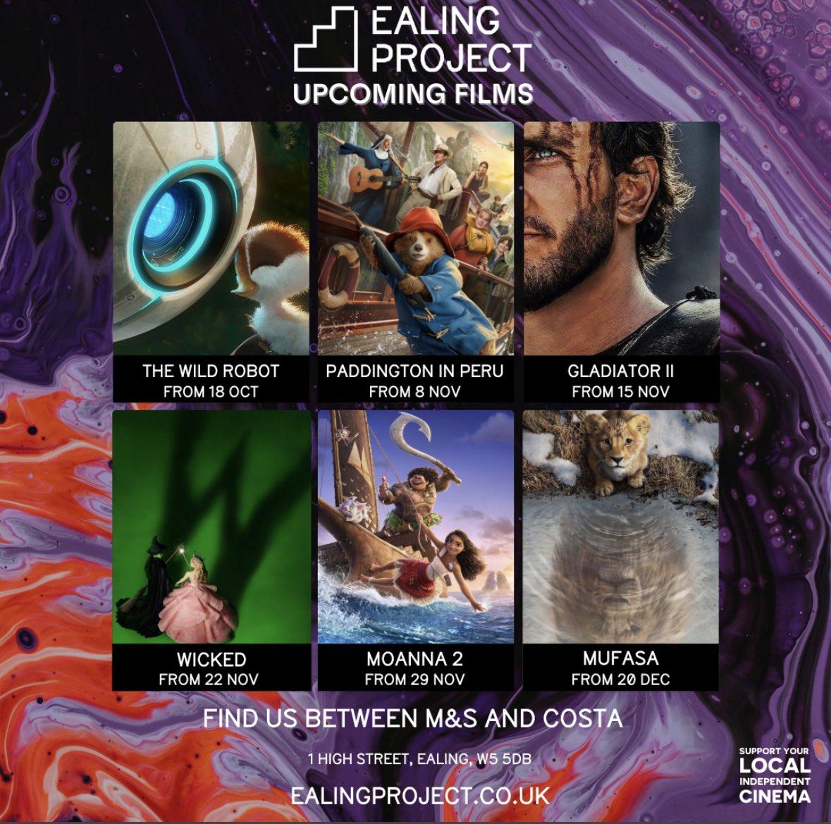 ealing_project's tweet image. Exciting new film releases are coming to EP! 🎥

Don’t miss out on the latest must-see movies. 🍿 

Bring your friends, family, and enjoy!

Stay tuned for showtimes and grab your tickets before they’re gone! 🎟️

#EalingProject #NewReleases #Cinema #MovieNight