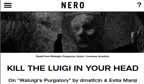dmstfctn's tweet image. Interview on @neroeditions about Waluigi's Purgatory neroeditions.com/kill-the-luigi… !