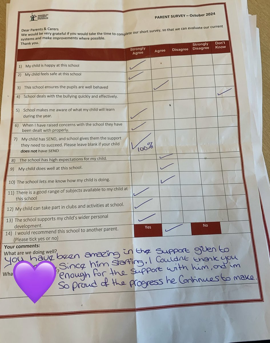 2302Danielle's tweet image. We’re over the moon with these results and we promise to continue in #beingbrilliant every day. We are so lucky to serve this community.
There were some gorgeous comments including some specifics around SEND provision #inclusivepractice #qualityfirstteaching #thebestteam ⭐️💜⭐️