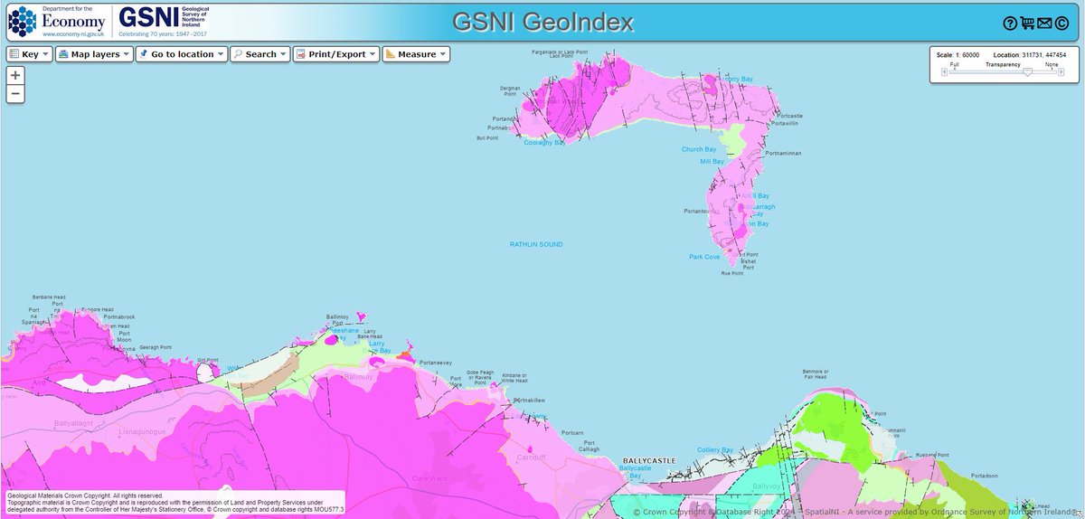 GeoSurveyNI's tweet photo. 🗺️ Today is ‘Geological Map Day’! 🗺️

Since 1947, GSNI have produced mapping as fieldslips, standards, printed maps at the 50K and 250K scale, and digital geological mapping at 10K scale.

➡ Historical maps - https://t.co/aWg9BkHZHv

➡ Digital mapping - https://t.co/4Hw34VSSSo https://t.co/YjvPBbkRx9