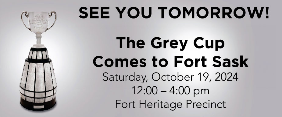 🚨 TOMORROW 🚨
The Grey Cup comes to Fort Sask! 🏆 Join us for an epic day of football, RCMP demos, and the Elks Cheer Team! 🎉

📅 Oct 19 | 12-4 PM
📍 Fort Heritage Precinct
🎟️ Free Admission
fortsask.ca/en/news/the-gr…
#GreyCup #FortSask #CFL