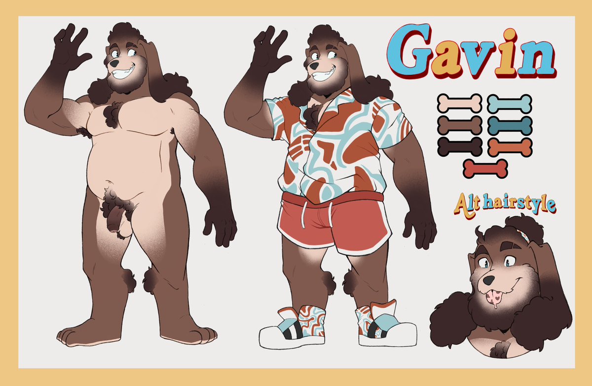 Finally giving Gavin his much needed ref sheet + NSFW version