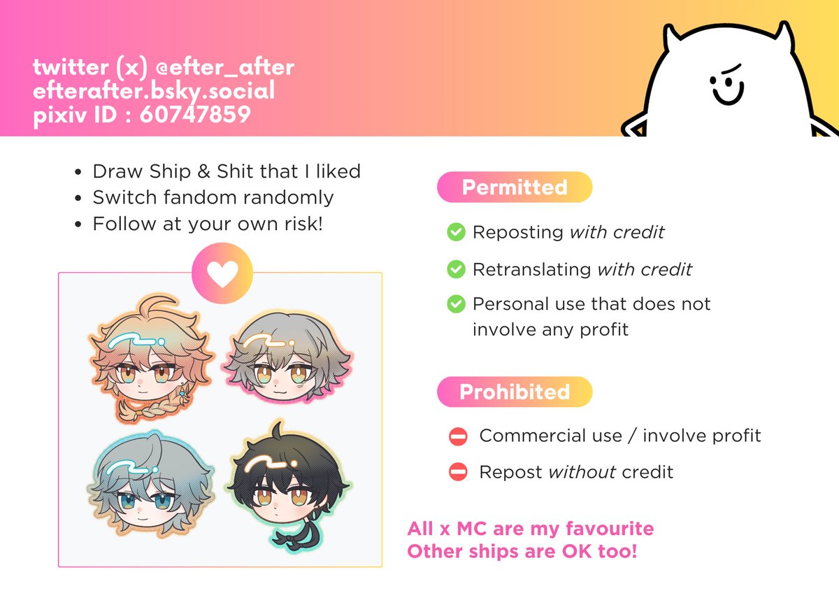 efter_after's tweet image. 📢time to update pin post! i can't stop being a shipper and a simp, so as usual, follow at your own risk!
(´_ゝ`)