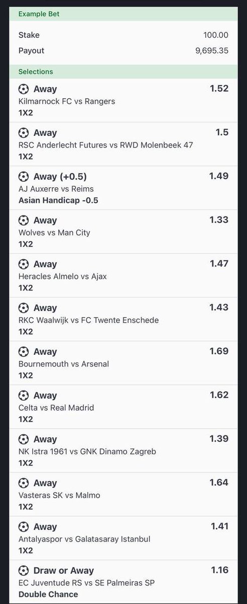 GameAnalyst3's tweet photo. Weekend 100+ odds - A3744D

Away wins✅‼️ https://t.co/SfqgPTM0rz