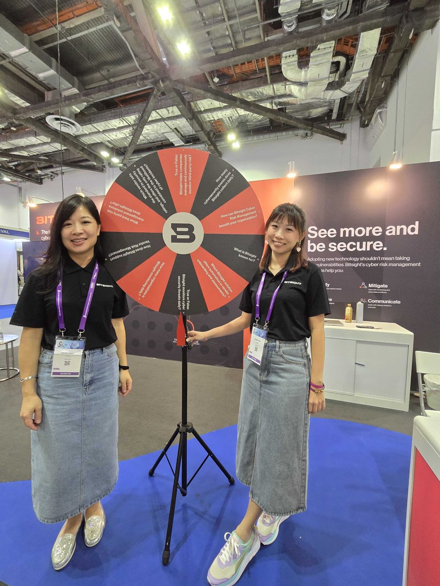 Bitsight's tweet image. Excited to see @Bitsight’s strong presence at #GovWare Singapore! 🌏🚀 We shared exclusive insights on advanced analytics, monitoring, and security ratings. Thanks to everyone who visited—let’s keep innovating to help you manage risks! 🎯 #GovWare2024 #Bitsight #Cybersecurity