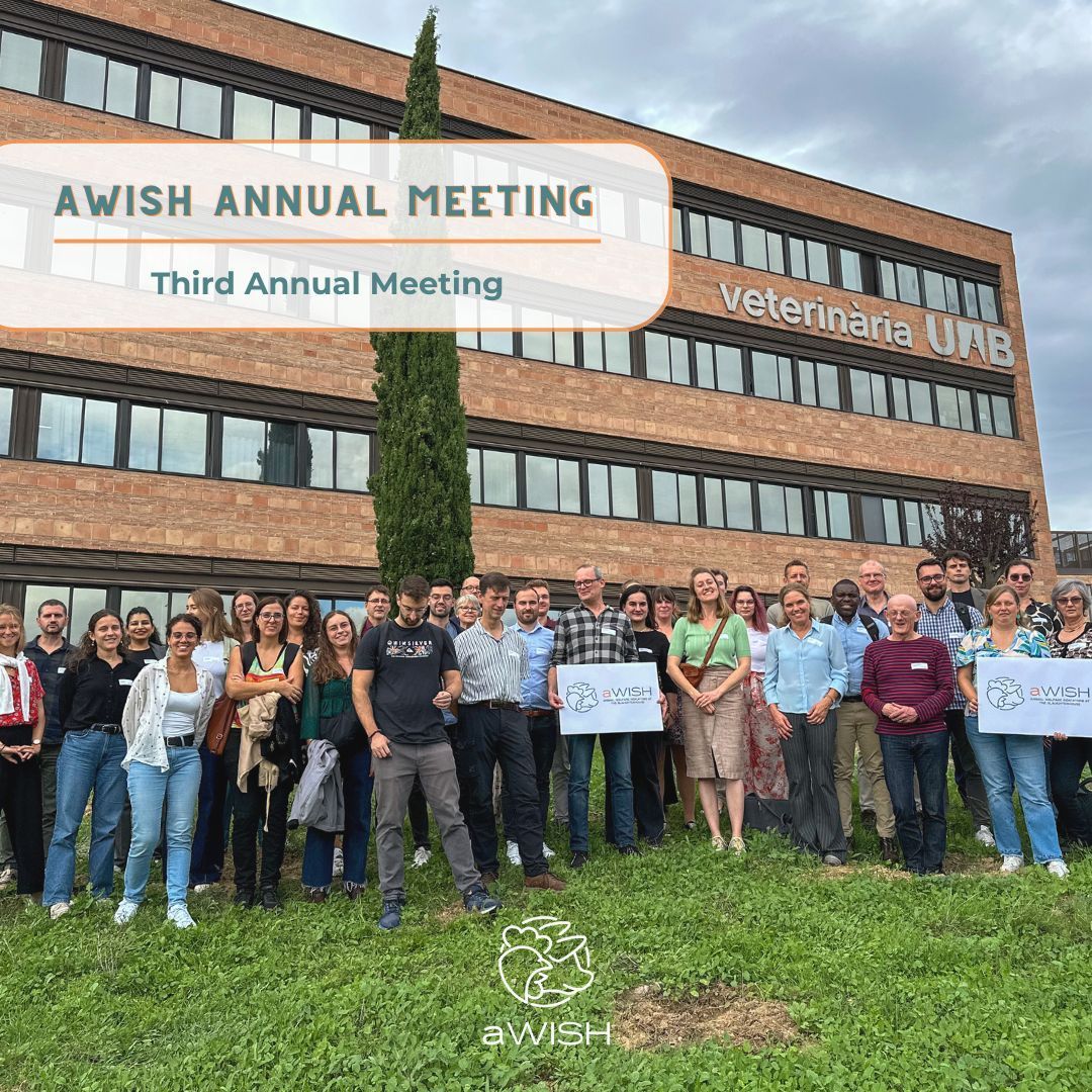 HEurope_aWISH's tweet photo. The #aWISH Annual Meeting was a success! 🎉
Partners discussed #animalwelfare at all levels, future tasks, and upcoming initiatives. 💡 Tools for welfare labeling & training challenges were explored, with updates & feedback shared from stakeholders. 🤲 https://t.co/lF67a4Ldd9