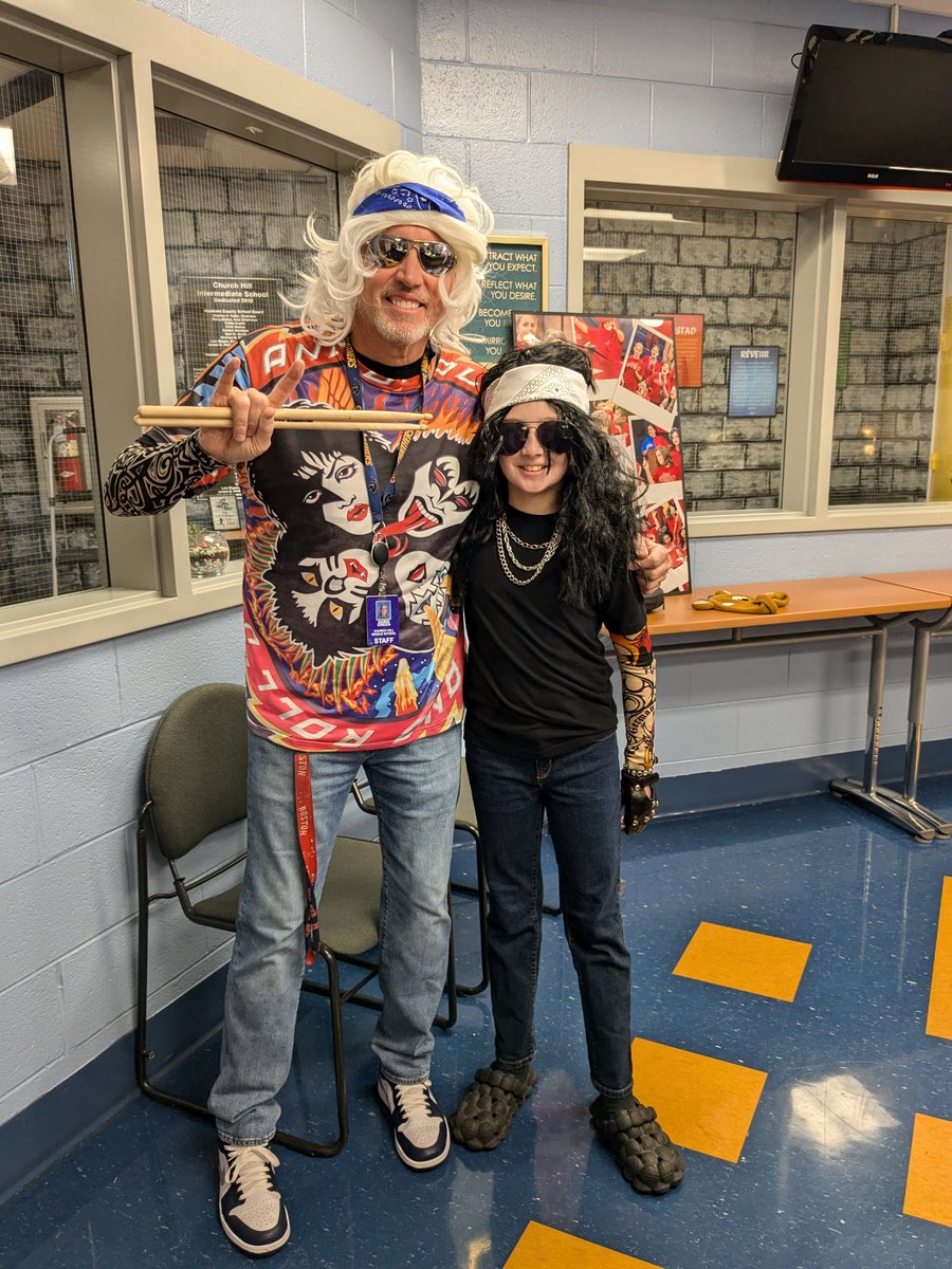 coach_green_sox's tweet image. Me and my dude (grandson) at #RockYourSchool  day. We both crushed our performances. 🥁 #CrazyTrain  #EyeOfTheTiger