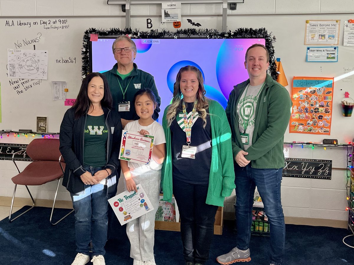 Woodland District 50 (@woodland50news) on Twitter photo Congratulations to Emery in Mrs. Nelson's class for winning the Attendance Awareness bulletin board contest! Emery and her friends will turn her design into an actual bulletin board outside of the gym in the main hallway. #LifeintheW <a href="/ElemWoodland50/">Woodland Elementary</a> <a href="/RobertMachak/">Robert Machak</a> <a href="/J_Reardon83/">J.Reardon</a> Congratulations to Emery in Mrs. Nelson's class for winning the Attendance Awareness bulletin board contest! Emery and her friends will turn her design into an actual bulletin board outside of the gym in the main hallway. #LifeintheW <a href="/ElemWoodland50/">Woodland Elementary</a> <a href="/RobertMachak/">Robert Machak</a> <a href="/J_Reardon83/">J.Reardon</a>