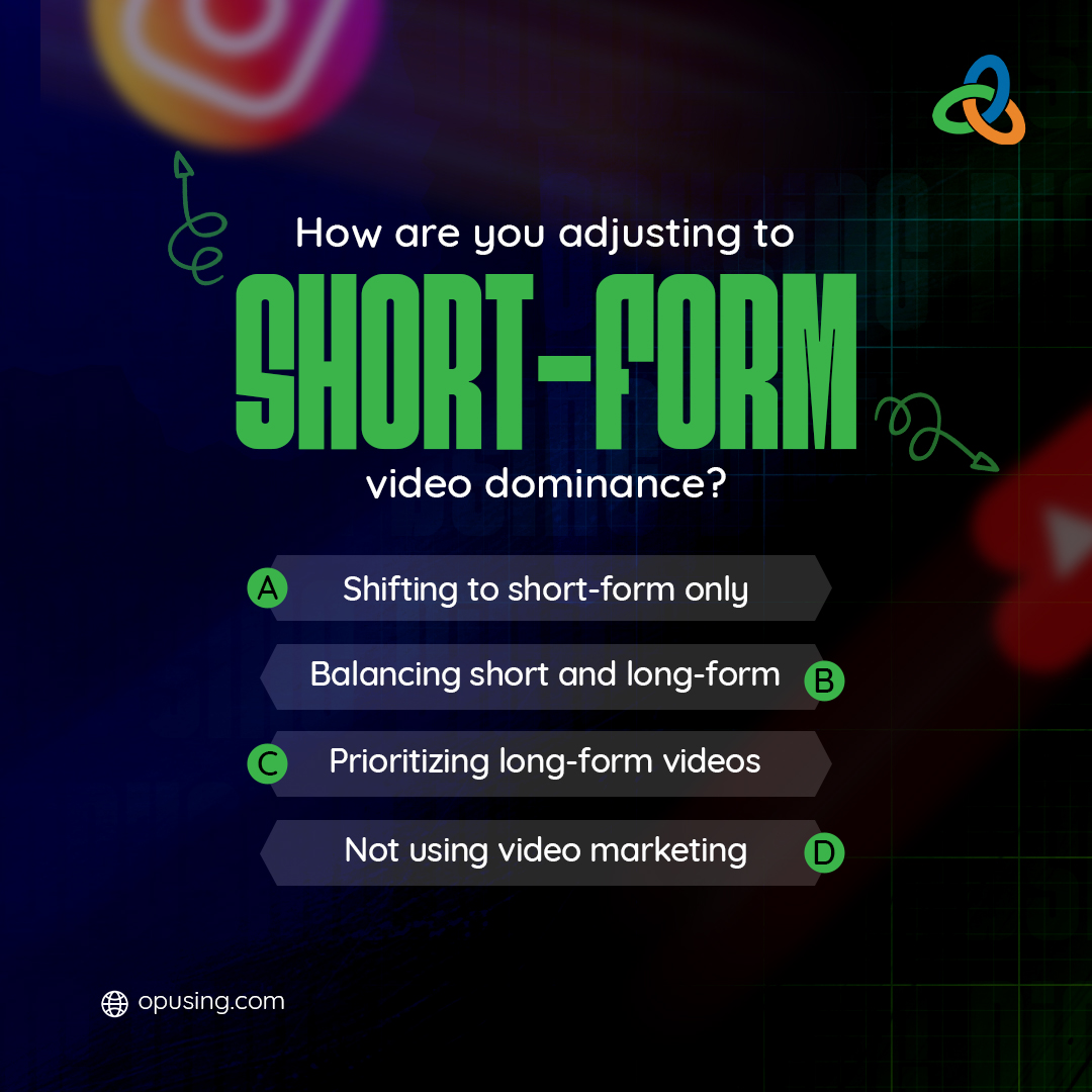 OpusingDigital's tweet image. With TikTok and Instagram Reels dominating right now, it’s key to stay in the loop. We want to know: how are you adapting to this trend?

We recommend a balanced approach that utilizes both short and long-form videos to cater to diverse audience preferences.

#OpusingDigital