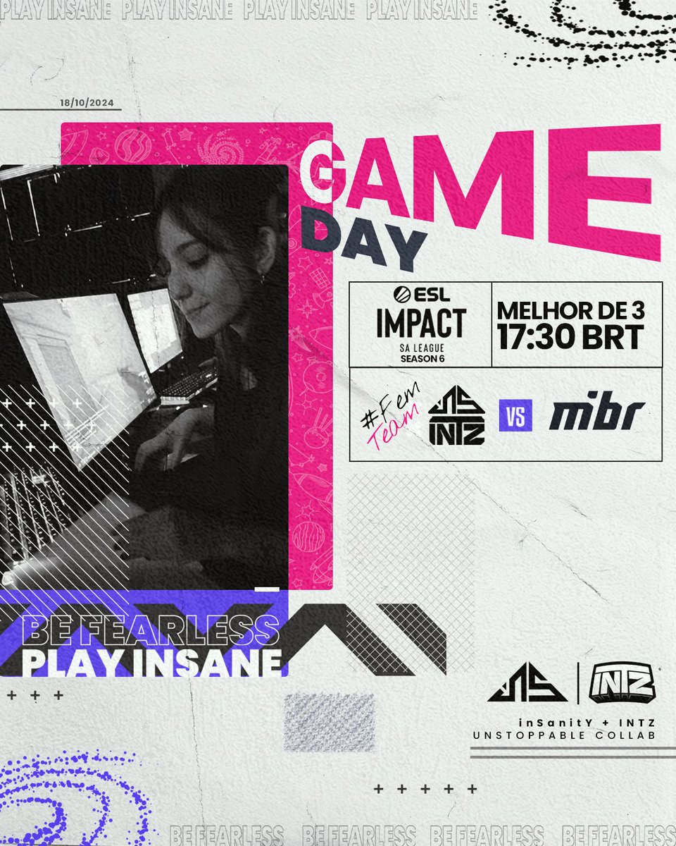 insanitybrgg's tweet photo. OLHA QUEM VEM AI! 💜

Quem tava com saudade de um jogão com as nossas meninas em campo? Então se liga! 👀

Hoje é dia de MD3 pela @ESLImpact 🆚 @MIBR FE a partir das 17h30.

BORA? 🤪

📺 | https://t.co/p7DAi9cSra

#goINS #goINTZ https://t.co/n4ltp1AJiO